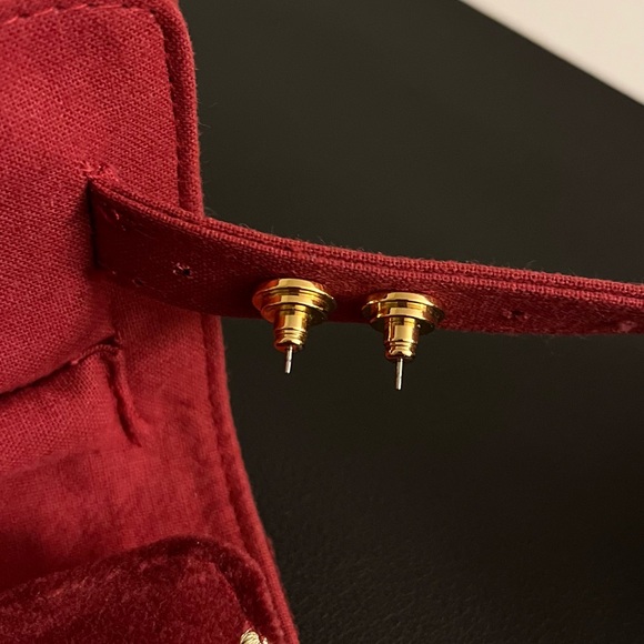 Tory Burch gold logo stud earrings - Picture 2 of 2